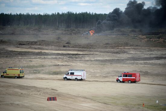 MI-28 helicopter crashes in Ryazan Region