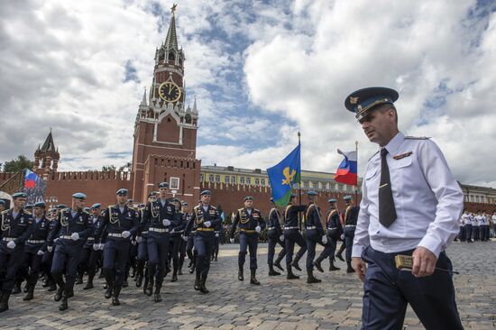 Marking Airborne Force's 85th anniversary on Moscow's Red Square