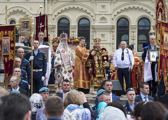 Marking Airborne Force's 85th anniversary on Moscow's Red Square