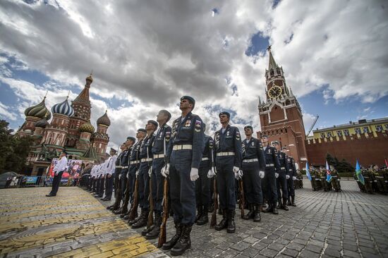 Marking Airborne Force's 85th anniversary on Moscow's Red Square