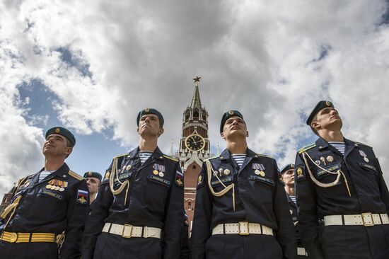 Marking Airborne Force's 85th anniversary on Moscow's Red Square