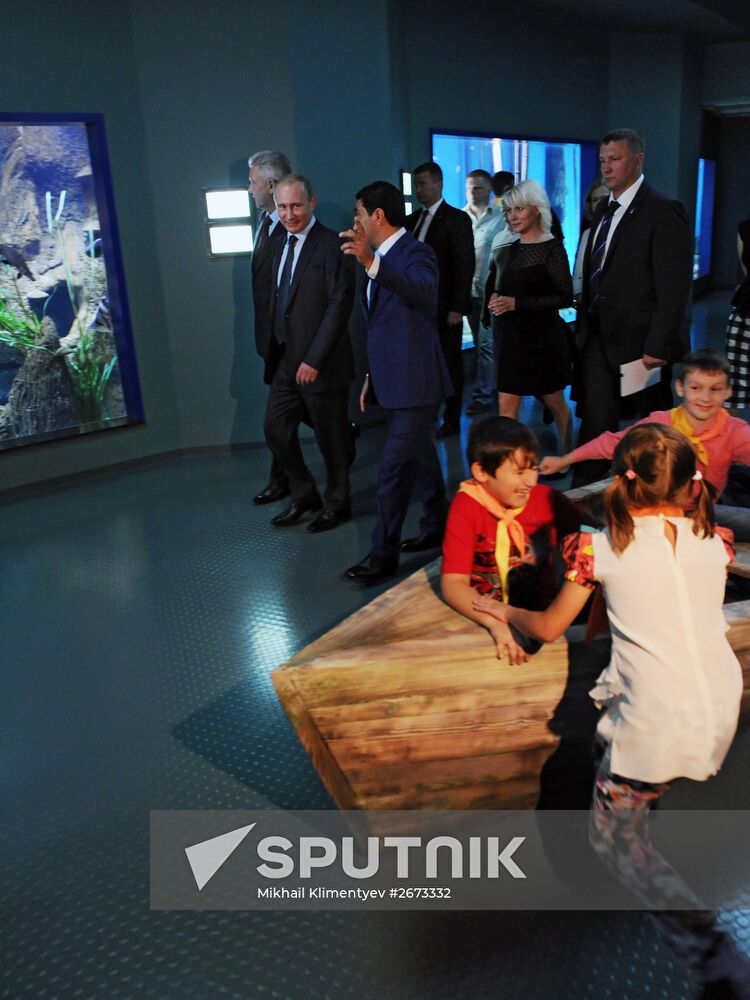 President Vladimir Putin visits Moskvarium Center of Oceanography and Marine Biology