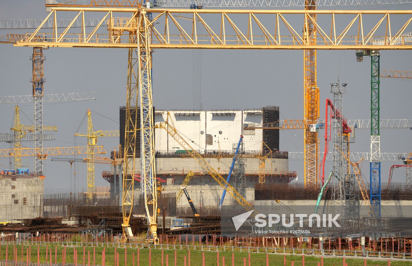 Construction of nuclear power plant in Ostrovets, Belarus