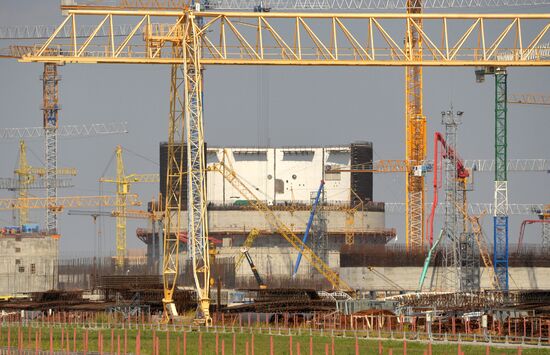 Construction of nuclear power plant in Ostrovets, Belarus