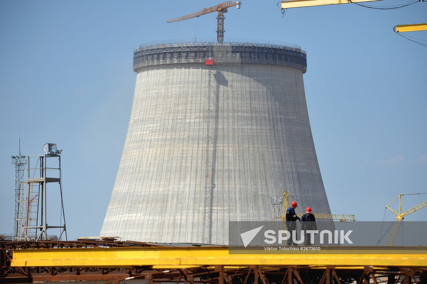 Construction of nuclear power plant in Ostrovets, Belarus