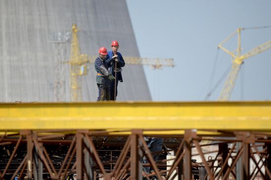 Construction of nuclear power plant in Ostrovets, Belarus