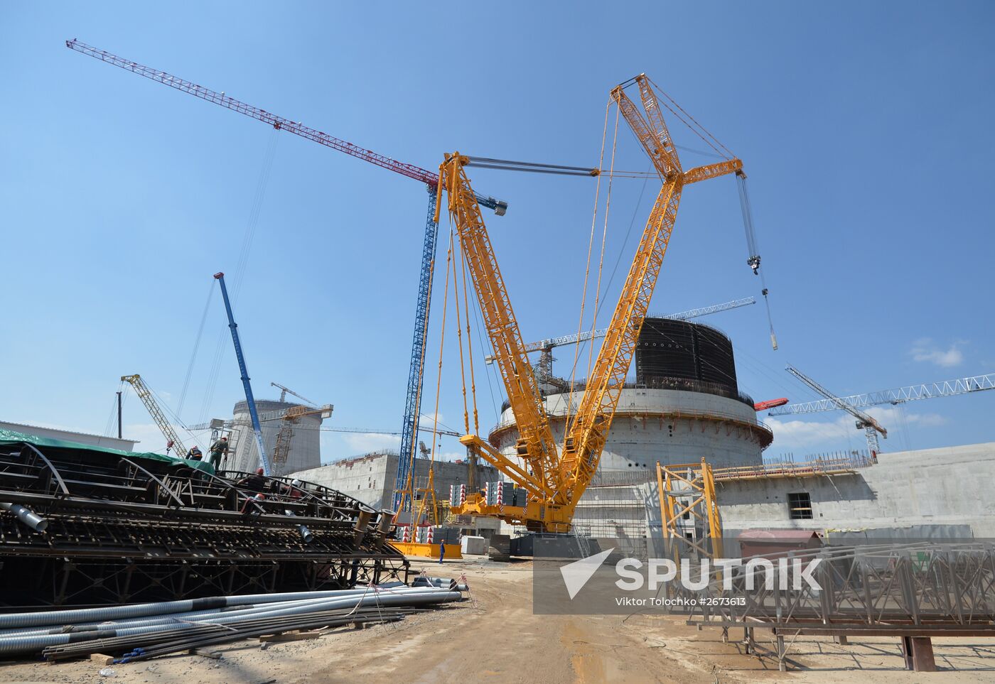 Construction of nuclear power plant in Ostrovets, Belarus