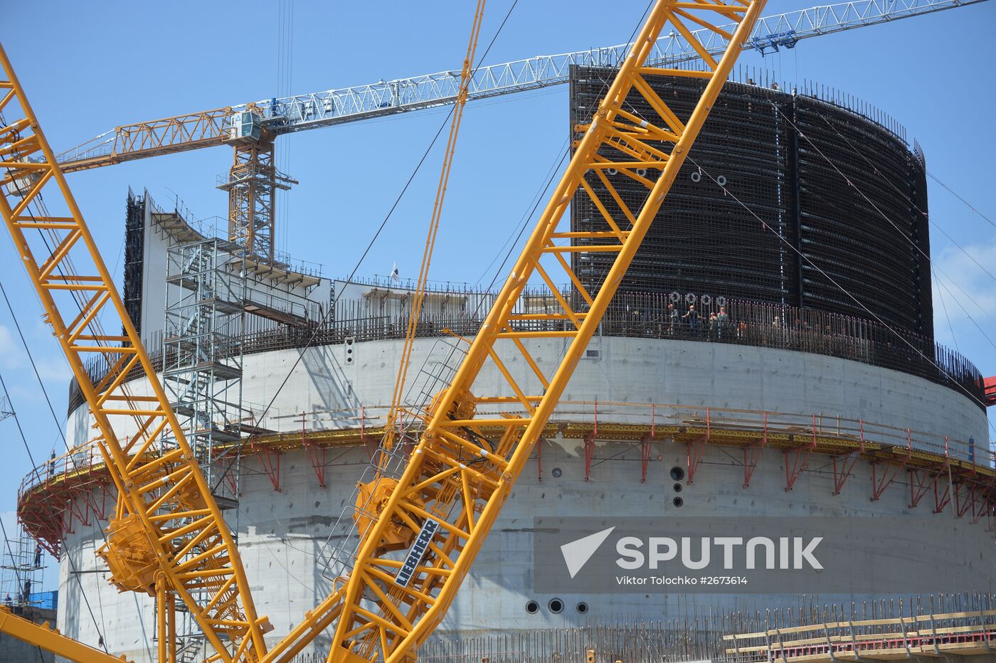 Construction of nuclear power plant in Ostrovets, Belarus