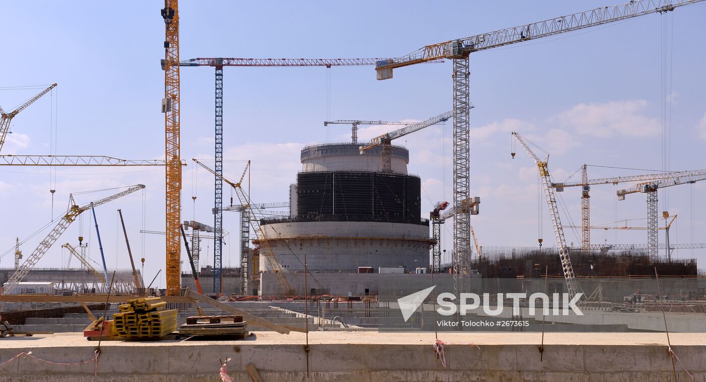 Construction of nuclear power plant in Ostrovets, Belarus