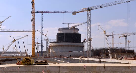 Construction of nuclear power plant in Ostrovets, Belarus