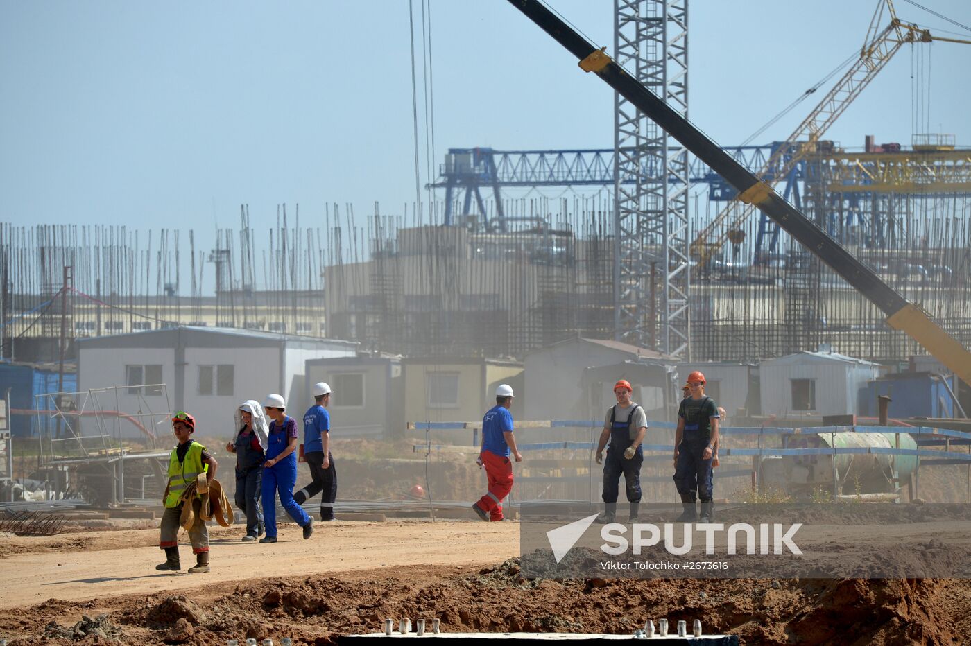 Construction of nuclear power plant in Ostrovets, Belarus