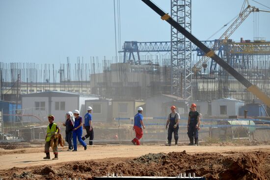 Construction of nuclear power plant in Ostrovets, Belarus