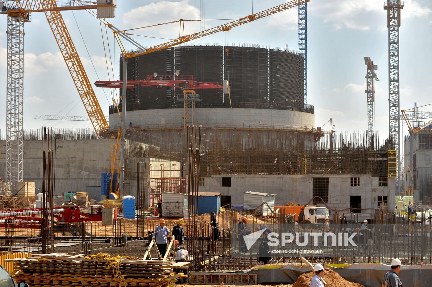 Construction of nuclear power plant in Ostrovets, Belarus