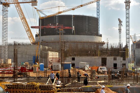 Construction of nuclear power plant in Ostrovets, Belarus