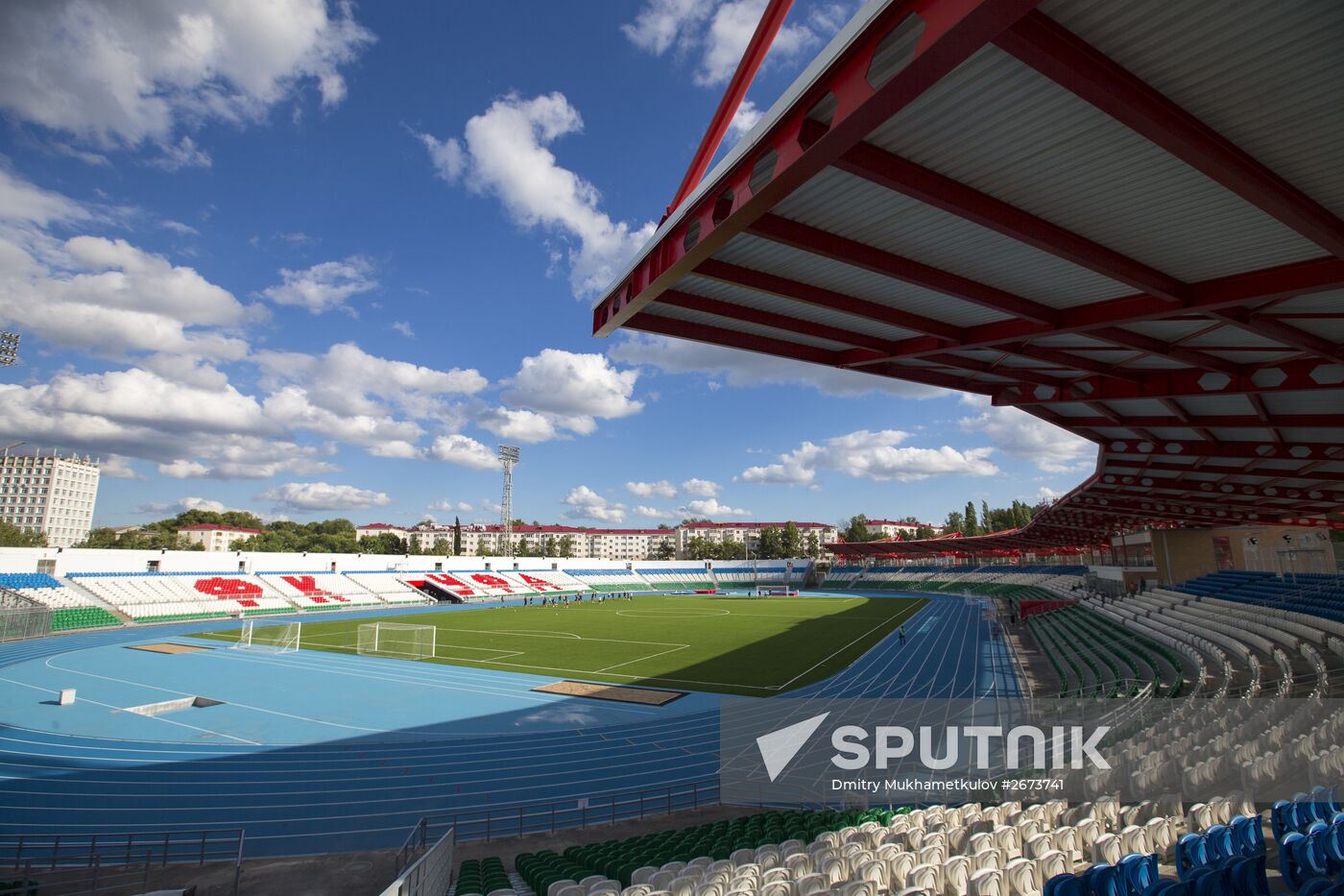 Preparation for opening of Neftyanik Stadium in Ufa