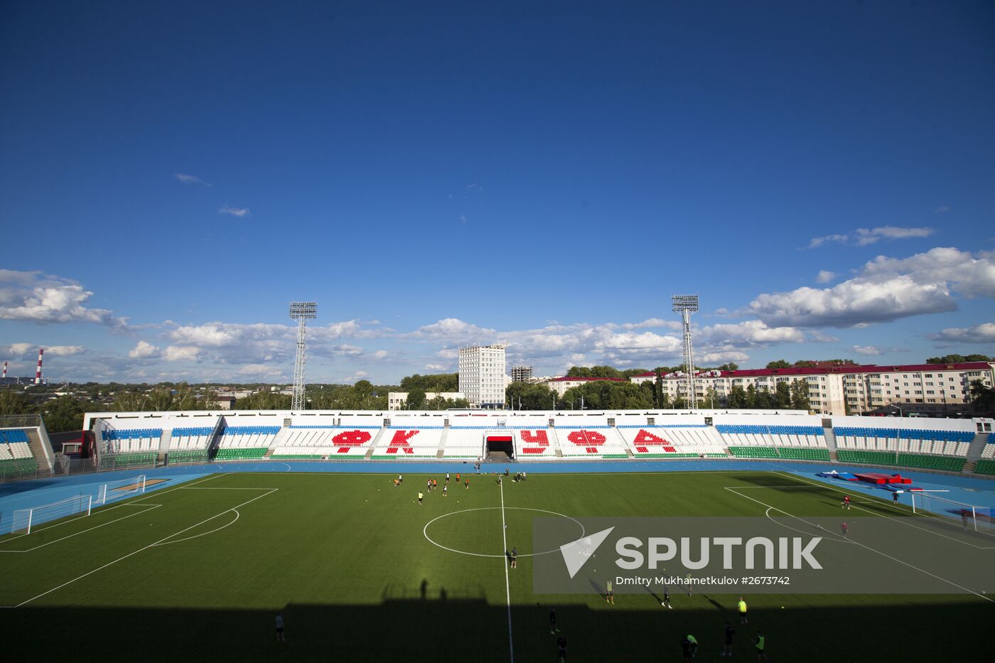 Preparation for opening of Neftyanik Stadium in Ufa