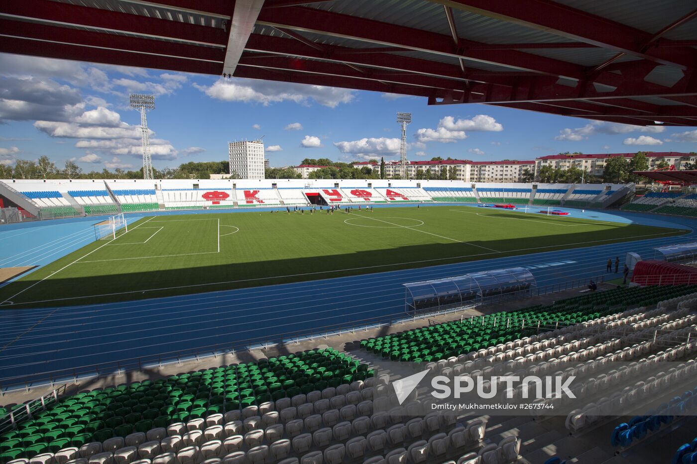 Preparation for opening of Neftyanik Stadium in Ufa