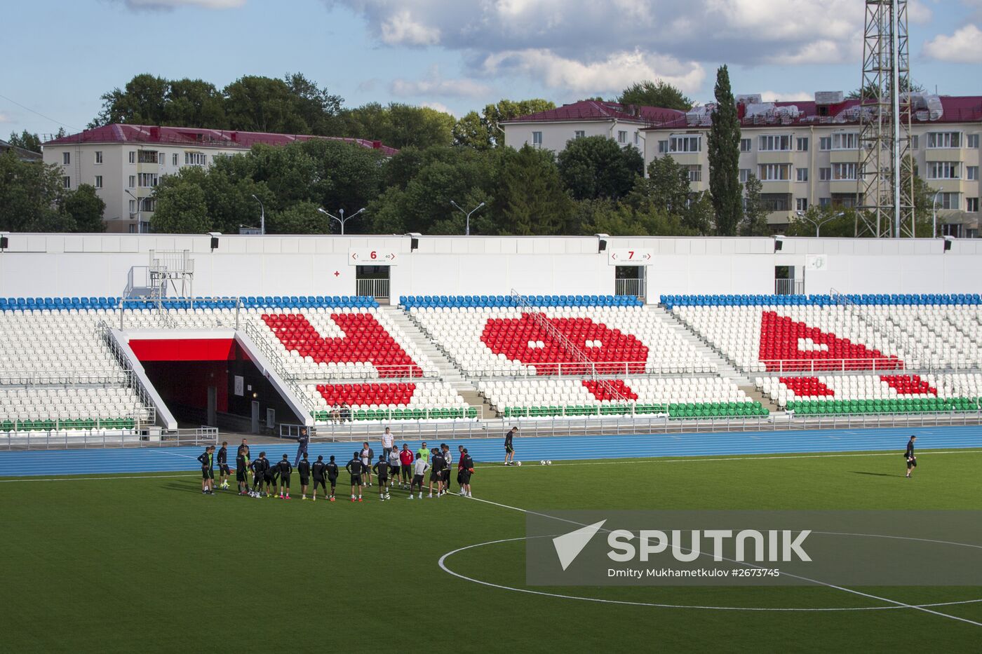 Preparation for opening of Neftyanik Stadium in Ufa