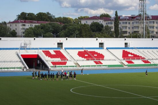 Preparation for opening of Neftyanik Stadium in Ufa