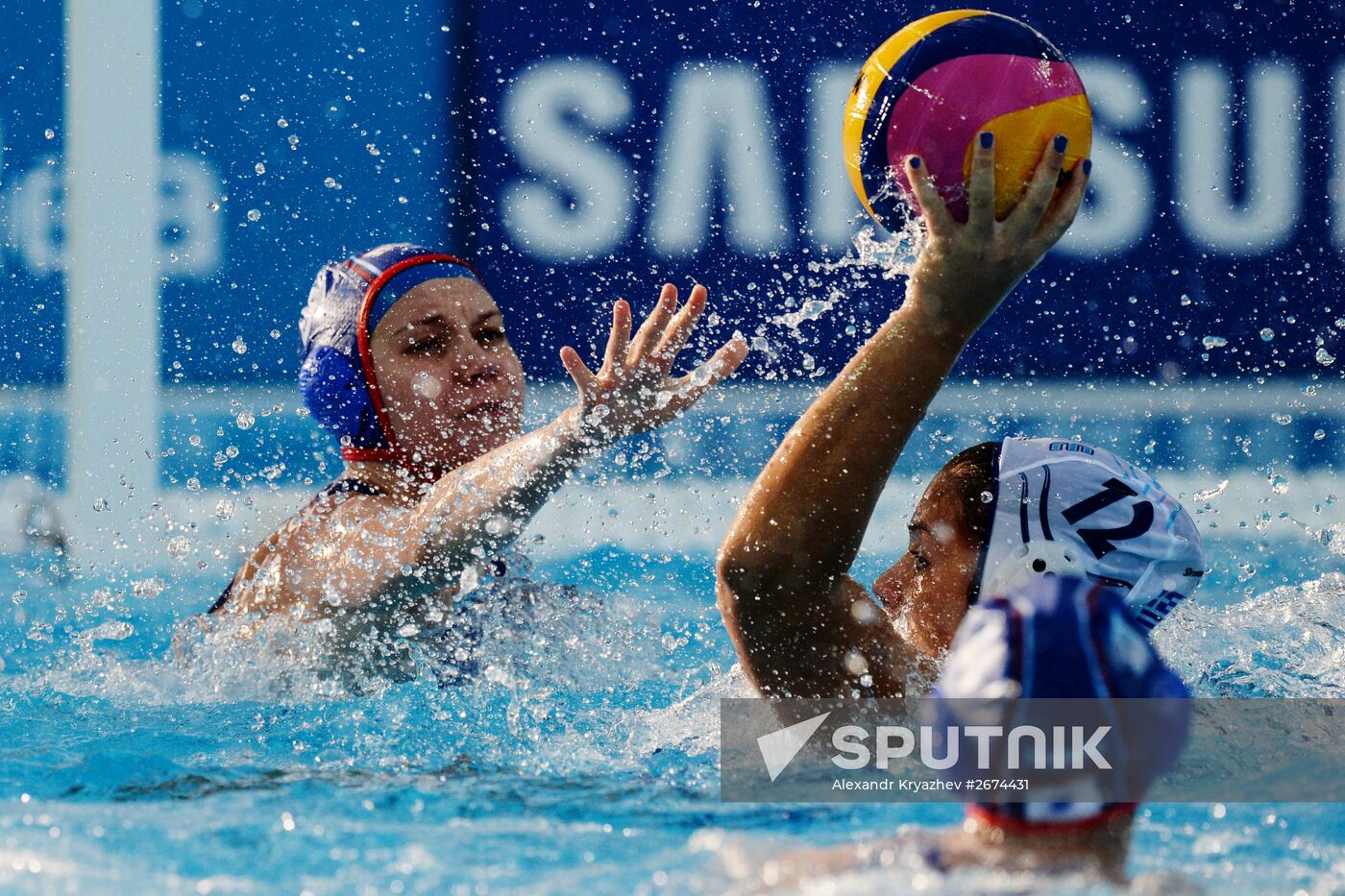 2015 World Aquatics Championships. Women's water polo. Greece vs. Russia
