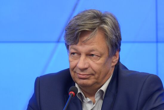 News conference timed to one year's anniversary of death of Andrei Stenin, Rossiya Segodnya photo correspondentA