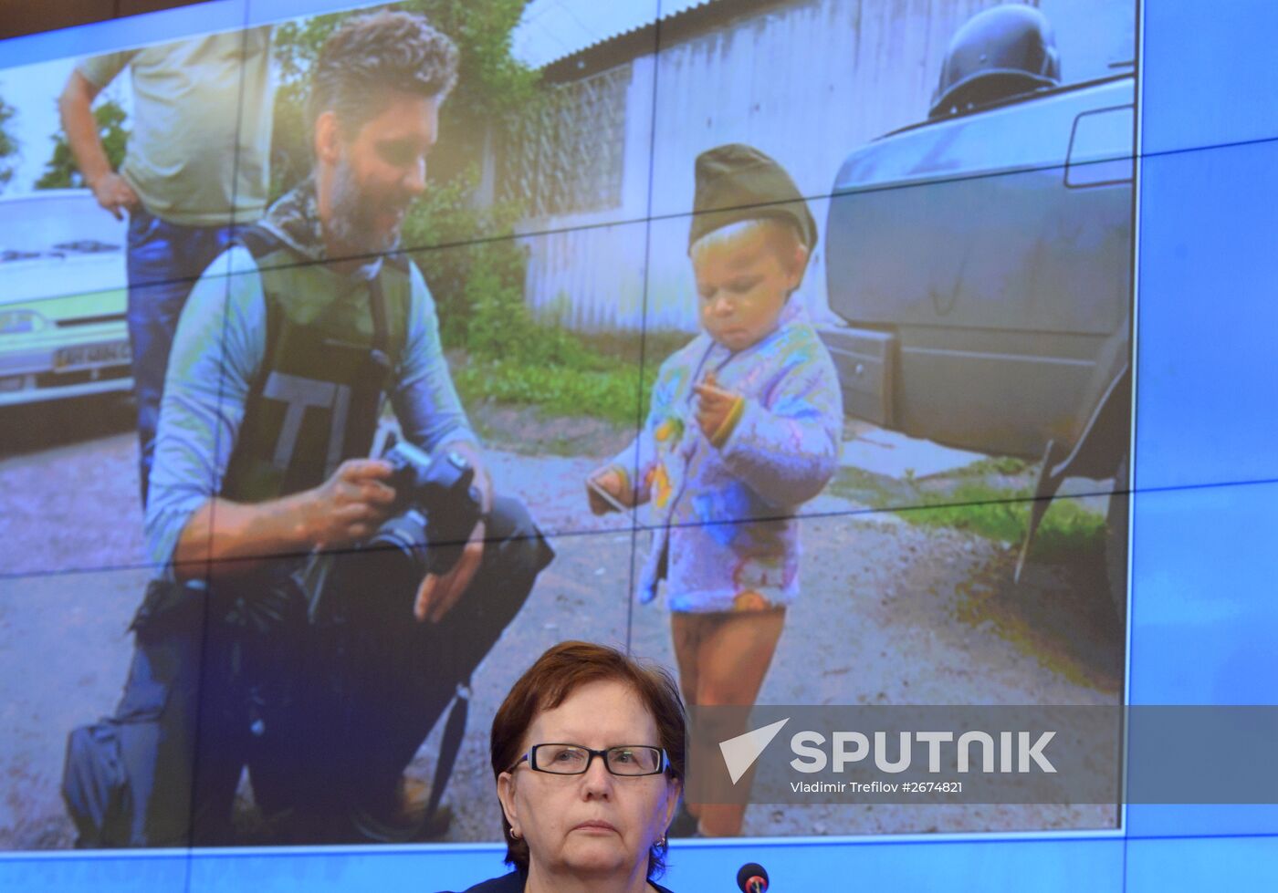 News conference timed to one year's anniversary of death of Andrei Stenin, Rossiya Segodnya photo correspondentA
