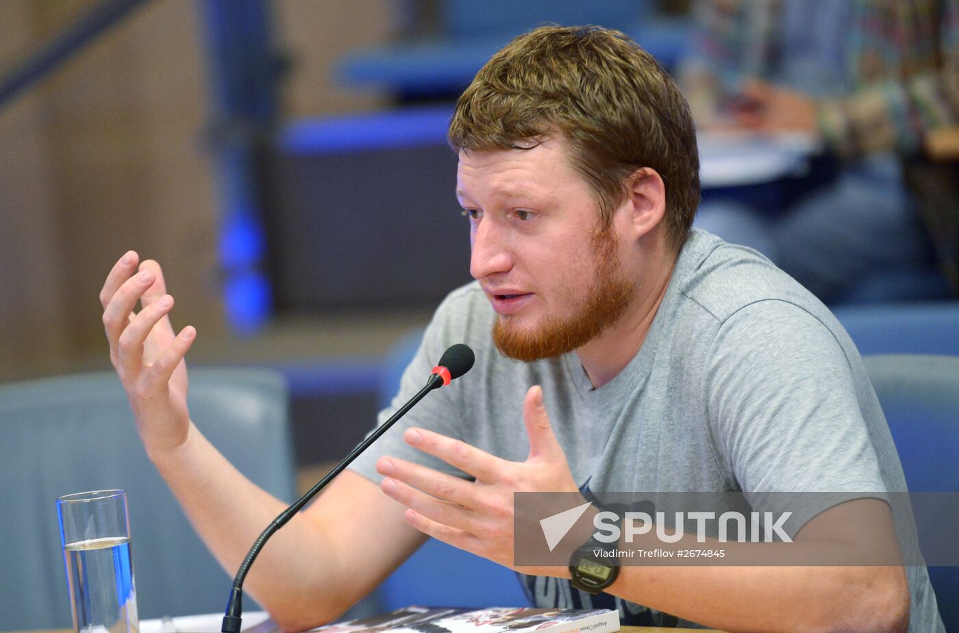 News conference timed to one year's anniversary of death of Andrei Stenin, Rossiya Segodnya photo correspondentA