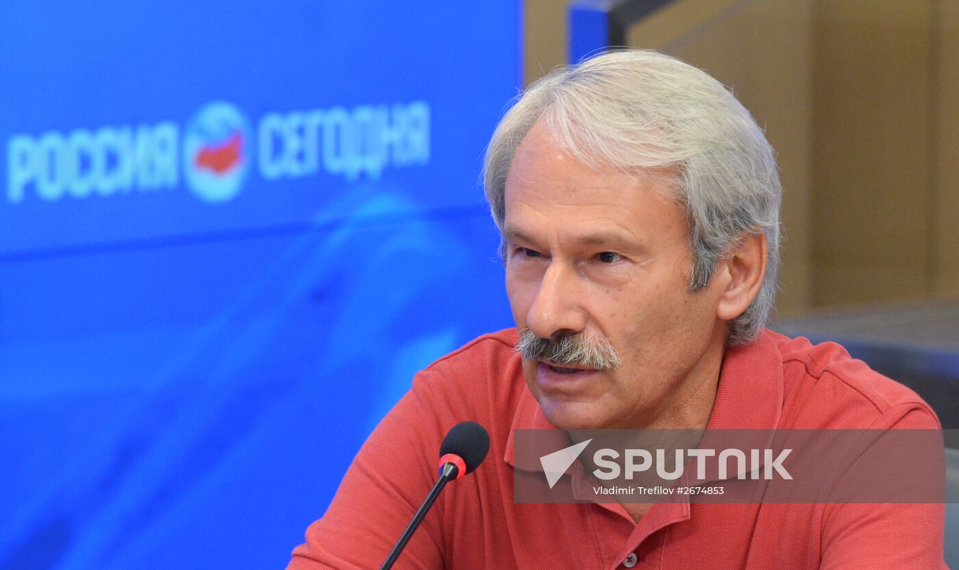 News conference timed to one year's anniversary of death of Andrei Stenin, Rossiya Segodnya photo correspondentA