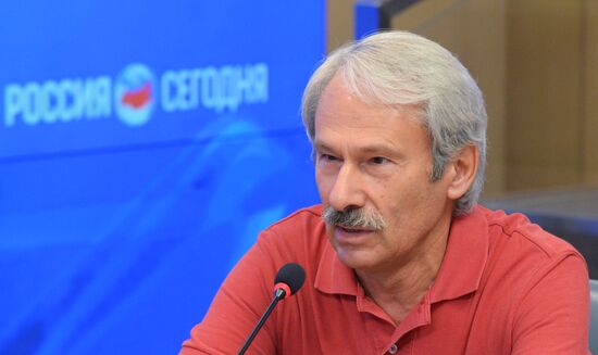News conference timed to one year's anniversary of death of Andrei Stenin, Rossiya Segodnya photo correspondentA