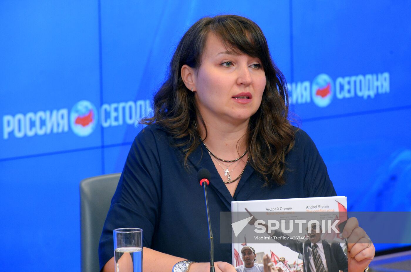 News conference timed to one year's anniversary of death of Andrei Stenin, Rossiya Segodnya photo correspondent