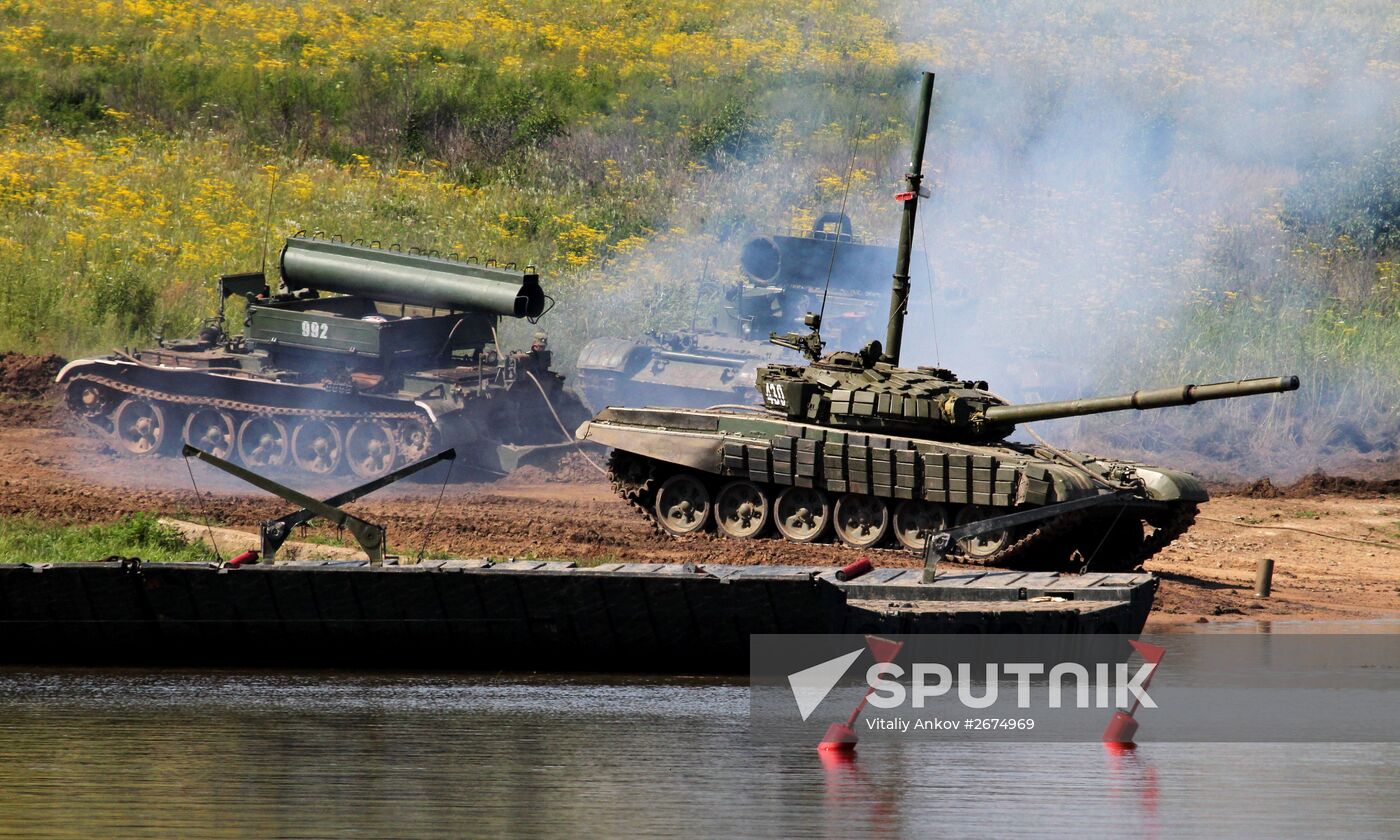 Tank units exercise of 5th Combined Arms Army of Eastern Military District