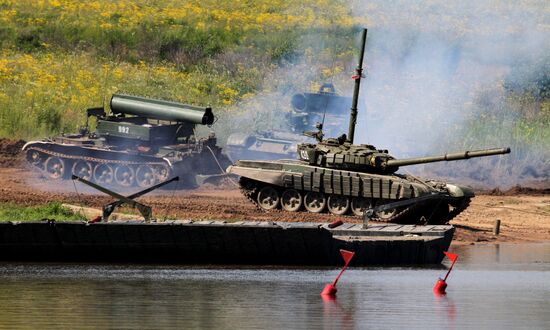 Tank units exercise of 5th Combined Arms Army of Eastern Military District