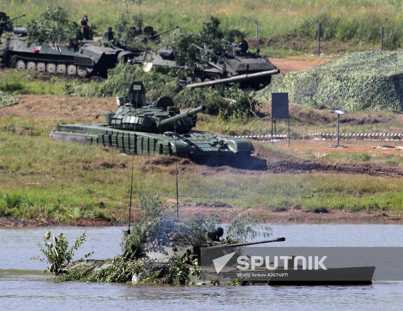 Tank units exercise of 5th Combined Arms Army of Eastern Military District