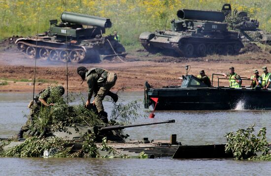 Tank units exercise of 5th Combined Arms Army of Eastern Military District
