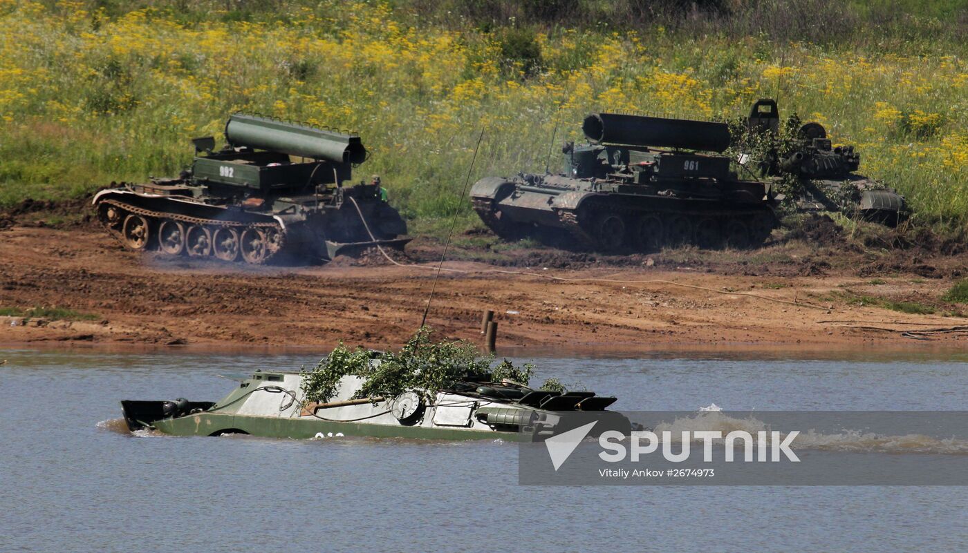 Tank units exercise of 5th Combined Arms Army of Eastern Military District