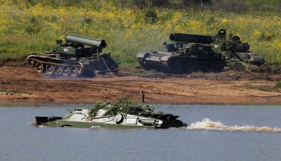 Tank units exercise of 5th Combined Arms Army of Eastern Military District