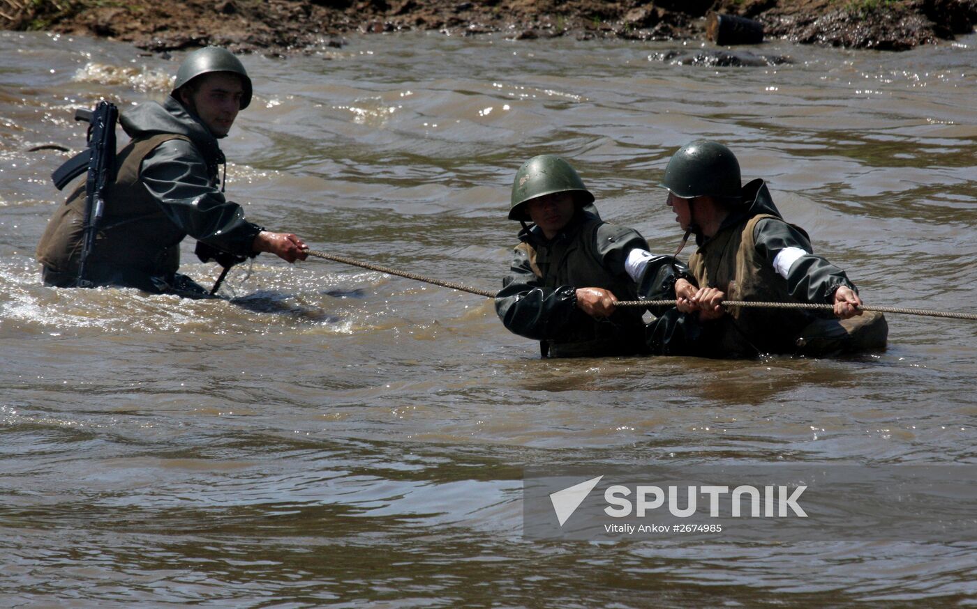 Tank units exercise of 5th Combined Arms Army of Eastern Military District