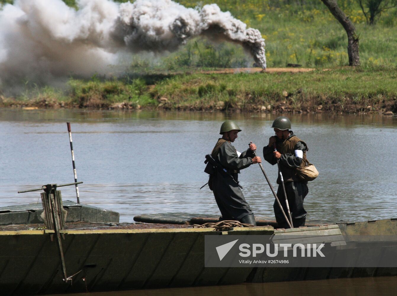 Tank units exercise of 5th Combined Arms Army of Eastern Military District
