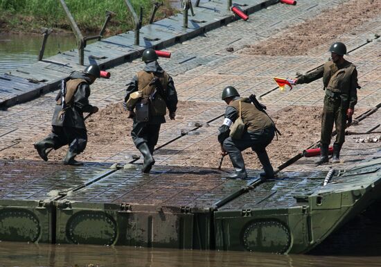 Tank units exercise of 5th Combined Arms Army of Eastern Military District