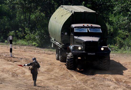 Tank units exercise of 5th Combined Arms Army of Eastern Military District