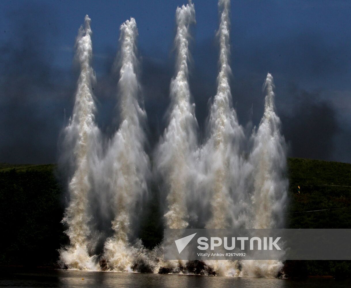 Tank units exercise of 5th Combined Arms Army of Eastern Military District