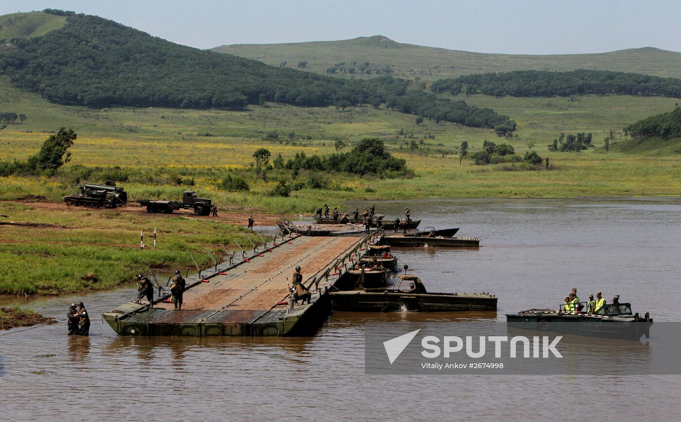 Tank units exercise of 5th Combined Arms Army of Eastern Military District