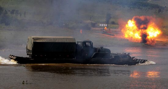 Tank units exercise of 5th Combined Arms Army of Eastern Military District