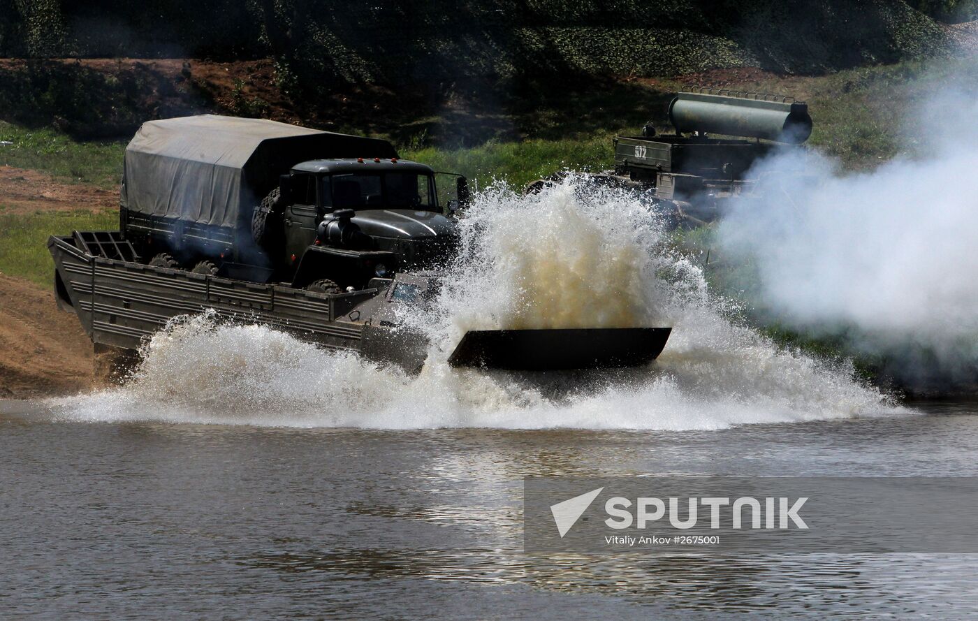 Tank units exercise of 5th Combined Arms Army of Eastern Military District