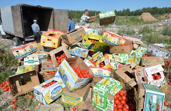 Sanctioned foods destroyed in Russia