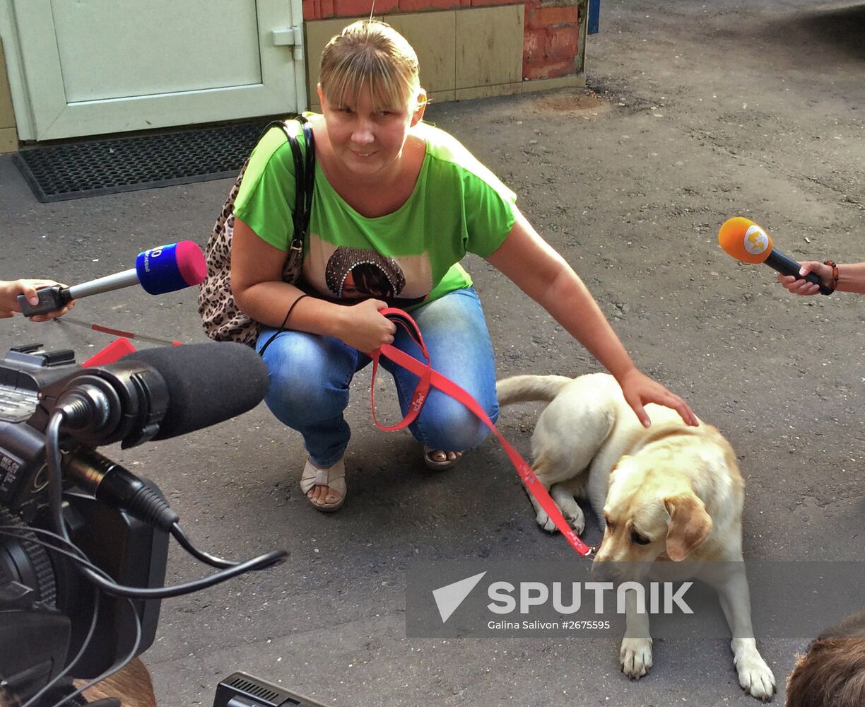 Investigators find Moscow blind singer's stolen guide-dog