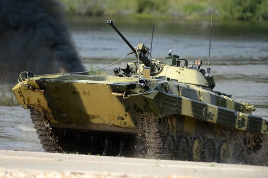 The Suvorov Onslaught competition of BMP-2 infantry combat vehicles. Day Two