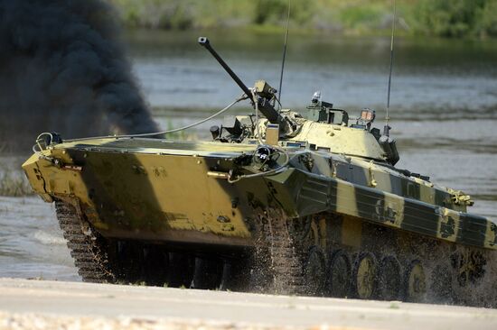 The Suvorov Onslaught competition of BMP-2 infantry combat vehicles. Day Two
