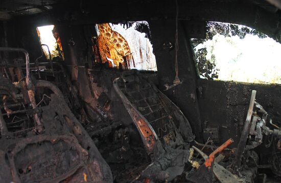 Six OSCE mission cars burned in Donetsk