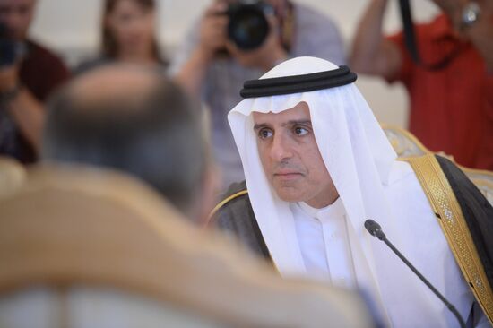 Russian Foreign Minister Sergey Lavrov meets with Saudi Arabian Foreign Minister Adel bin Ahmed Al-Jubeir in Moscow